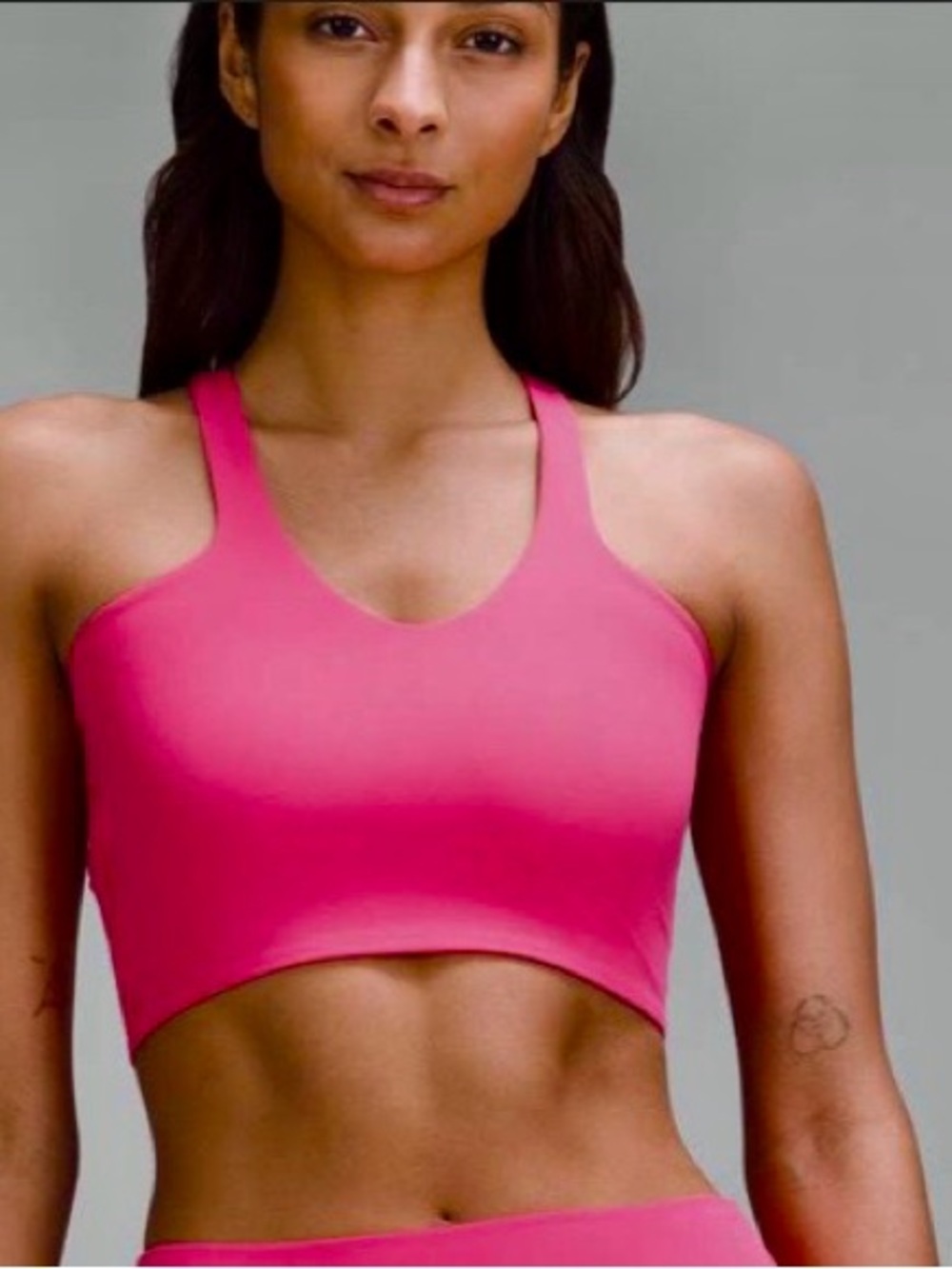 lululemon athletica Vibrant Pink Racerback Crop Sports Bra